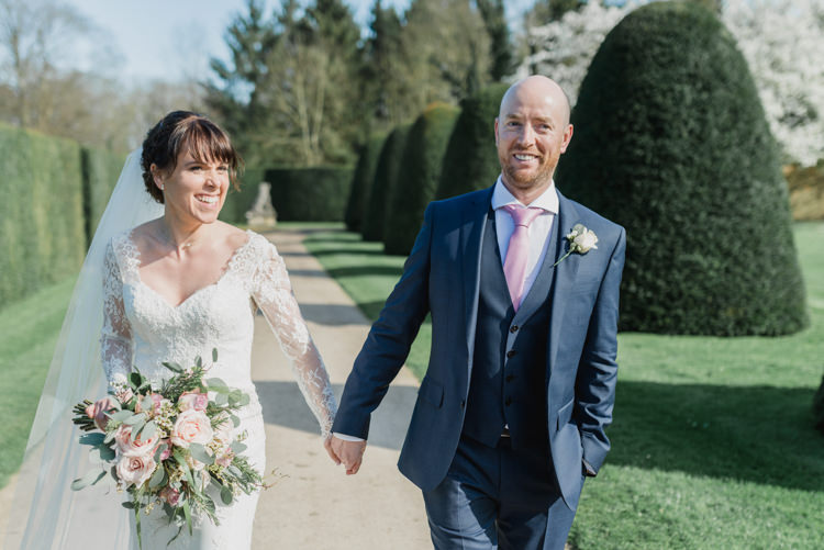 Bride Bridal Essense of Australia Gown Dress Long Sleeves Veil Bouquet Eucalyptus Rose Blush Pink Hugo Boss Groom Classic Spring Cherry Blossom Wedding http://www.hannahmcclunephotography.com/