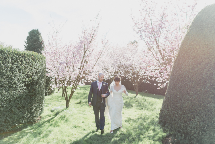 Bride Bridal Essense of Australia Gown Dress Long Sleeves Veil Hugo Boss Groom Classic Spring Cherry Blossom Wedding http://www.hannahmcclunephotography.com/