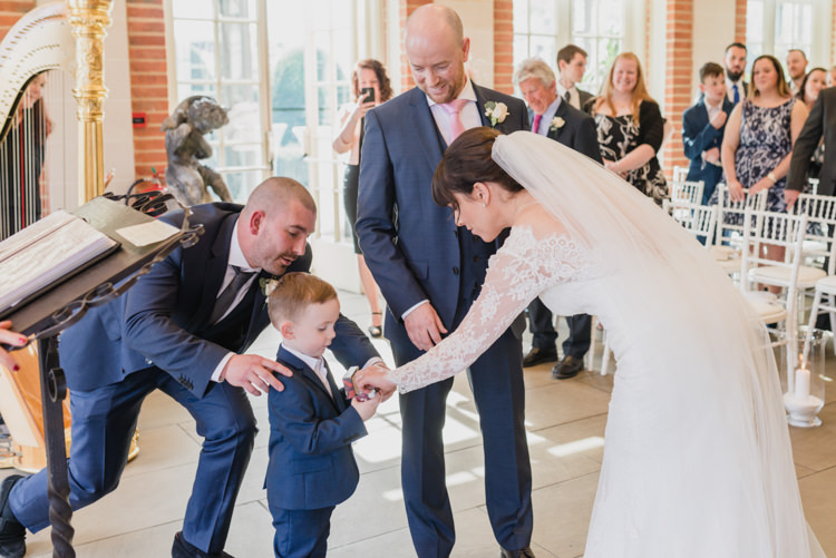 Bride Bridal Essense of Australia Gown Dress Long Sleeves Veil Bouquet Eucalptus Rose Blush Pink Hugo Boss Groom Ring Bearer Classic Spring Cherry Blossom Wedding http://www.hannahmcclunephotography.com/