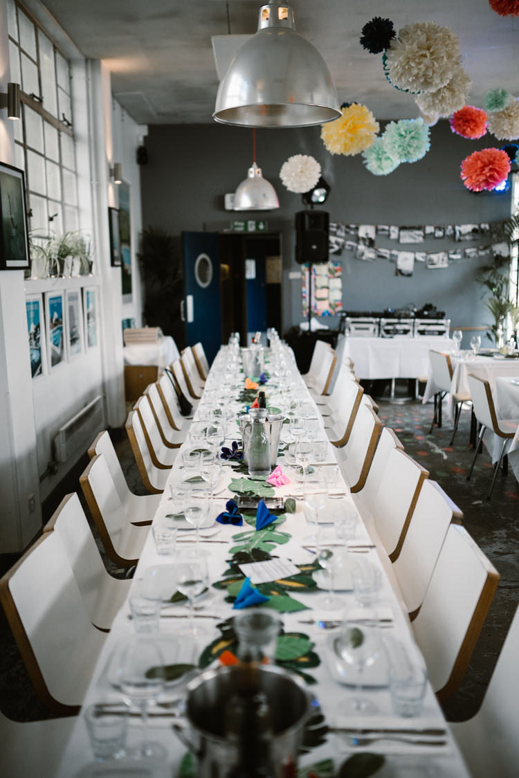 Topical Art Deco Decor Laid Back Local London Lido Wedding http://andrewbrannanphotography.co.uk/