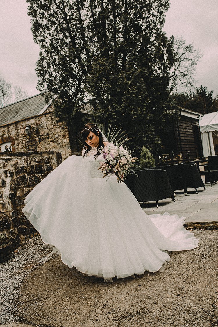Lace Tulle Dress Gown Bride Bridal Woodland Lavender Spring Country Wedding http://www.carlablainphotography.co.uk/