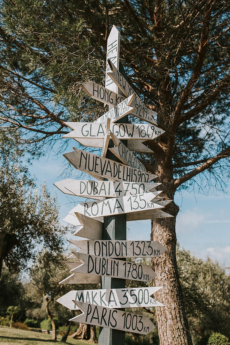 Wooden Sign Post Places Destination Italy Wedding Burgundy http://www.brookrosephotography.co.uk/