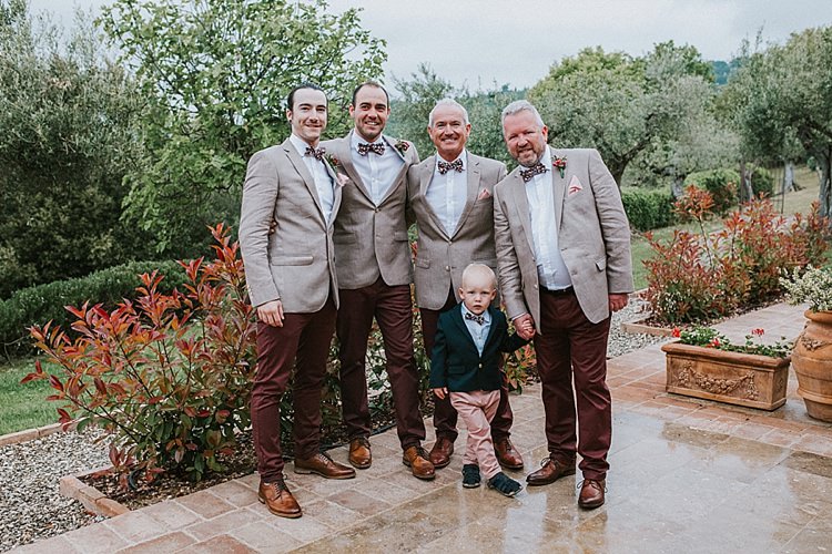 Bow Ties Chinos Groom Groomsmen Style Outfits Destination Italy Wedding Burgundy http://www.brookrosephotography.co.uk/