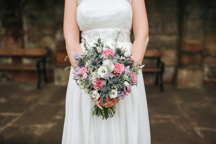 Rose Thistle Bouquet Flowers Bride Bridal Crafty Fun Budget Friendly Wedding https://www.pearbearphotography.com/