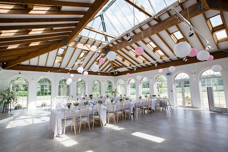 Pink White Lanterns Irnham Hall Long Tables Graceful Walled Garden Wedding http://helenkingphotography.co.uk/