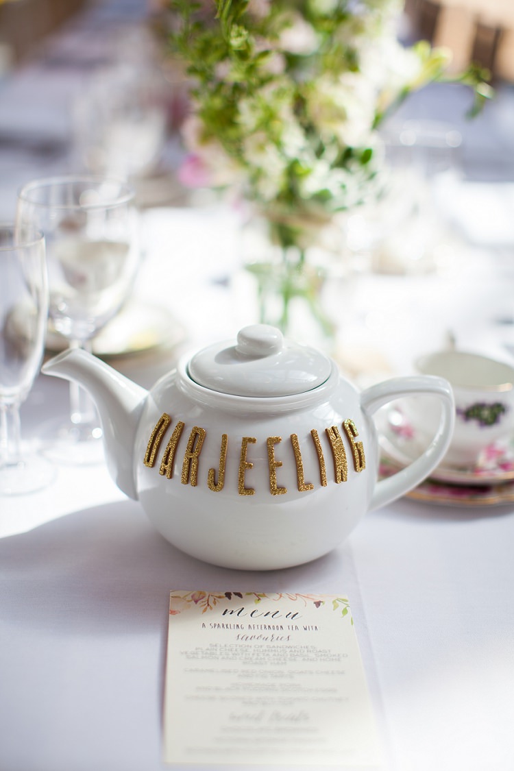 Tea Pot Table Names Tea Graceful Walled Garden Wedding http://helenkingphotography.co.uk/