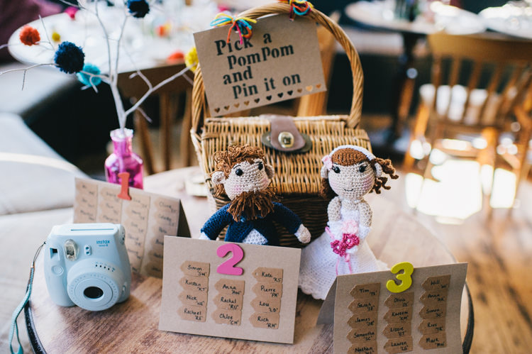 Seating Plan Table Chart DIY Alternative Home Made Colourful Wedding http://allisondeweyphotography.co.uk/