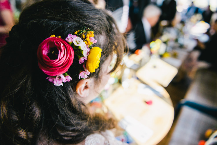 Flowers Hair Bride Bridal Style Alternative Home Made Colourful Wedding http://allisondeweyphotography.co.uk/