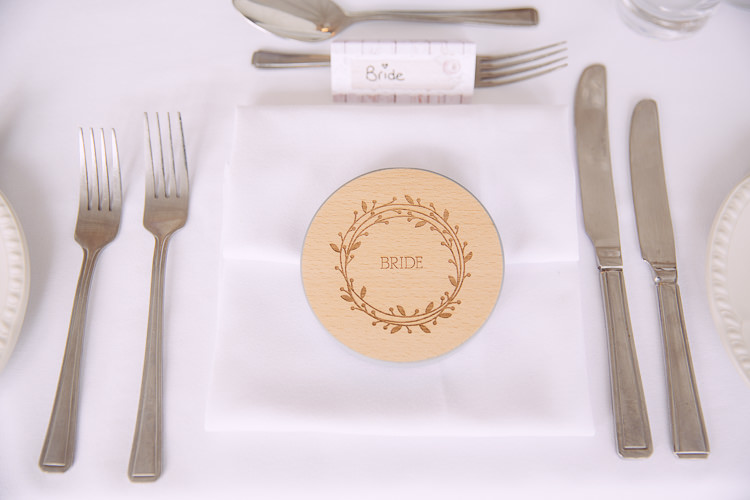 Wooden Coaster Place Mat Favour Romantic Soft Pastel Pretty Wedding http://hayleybaxterphotography.com/