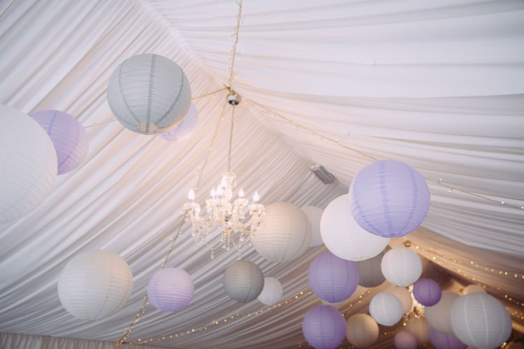 Grey Purple Lanterns Marquee Romantic Soft Pastel Pretty Wedding http://hayleybaxterphotography.com/
