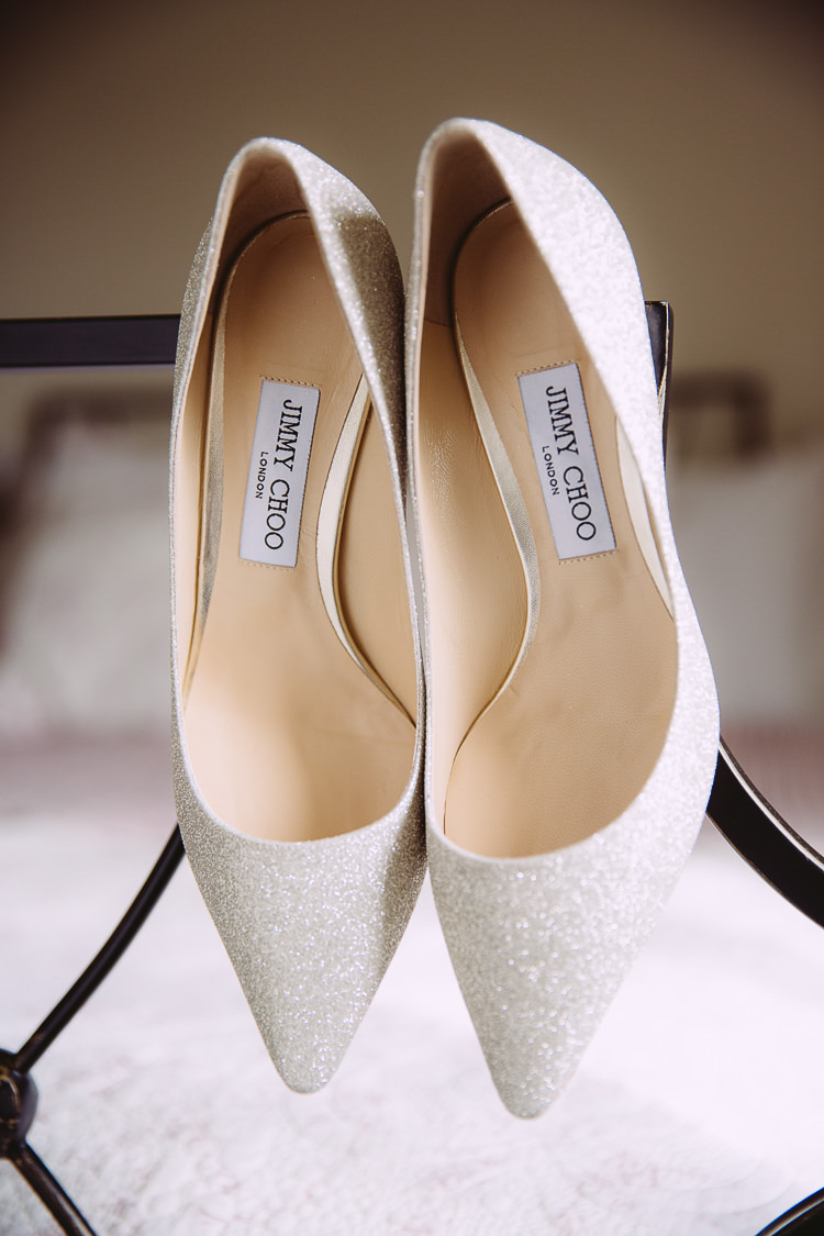 White Glitter Jimmy Choo Bride Bridal Shoes Romantic Soft Pastel Pretty Wedding http://hayleybaxterphotography.com/