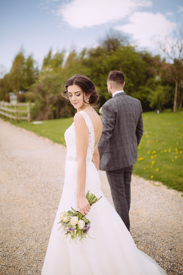 Low Back Lace Buttons Dress Gown Bride Bridal Romantic Soft Pastel Pretty Wedding http://hayleybaxterphotography.com/