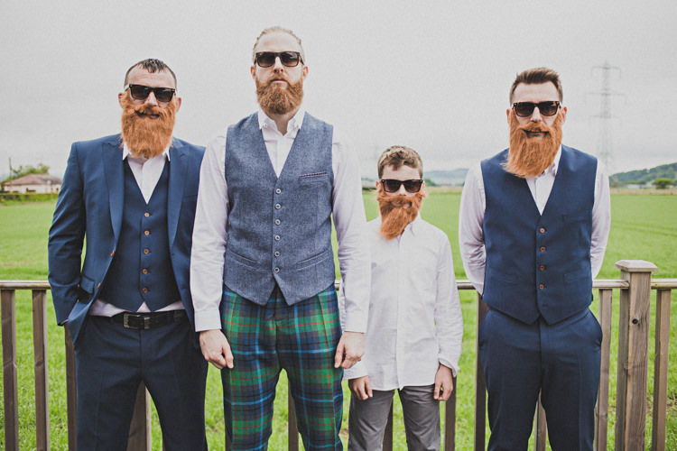 Groom Groomsmen Beards Enchanting Free-Spirited Outdoor Wedding http://www.johnelphinstonestirling.com/