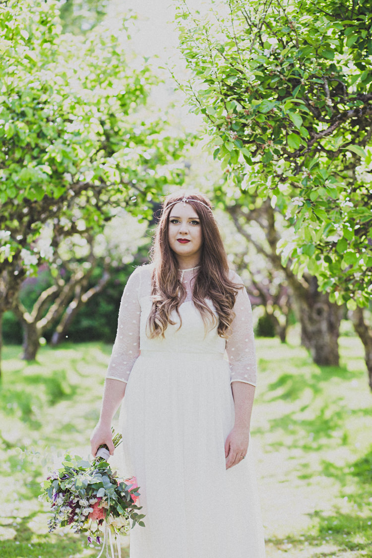 Grace Loves Lace Edita Dress Gown Bride Bridal Boho Sleeves Enchanting Free-Spirited Outdoor Wedding http://www.johnelphinstonestirling.com/