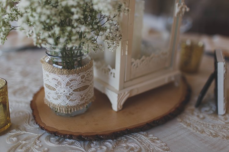 Rustic Lantern Table Decoration Glam Twinkling Ranch Wedding Florida https://www.stacypaulphotography.com/