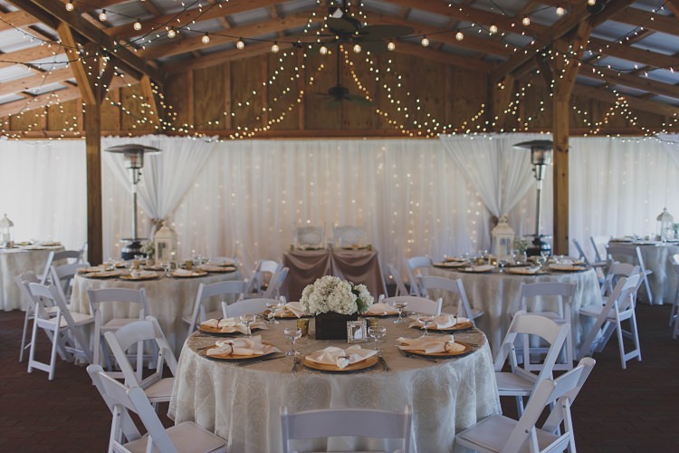 Reception Table Decoration Lighting Glam Twinkling Ranch Wedding Florida https://www.stacypaulphotography.com/