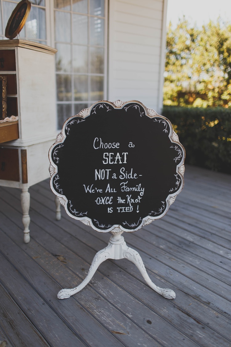 Seat Not Side Sign Glam Twinkling Ranch Wedding Florida https://www.stacypaulphotography.com/