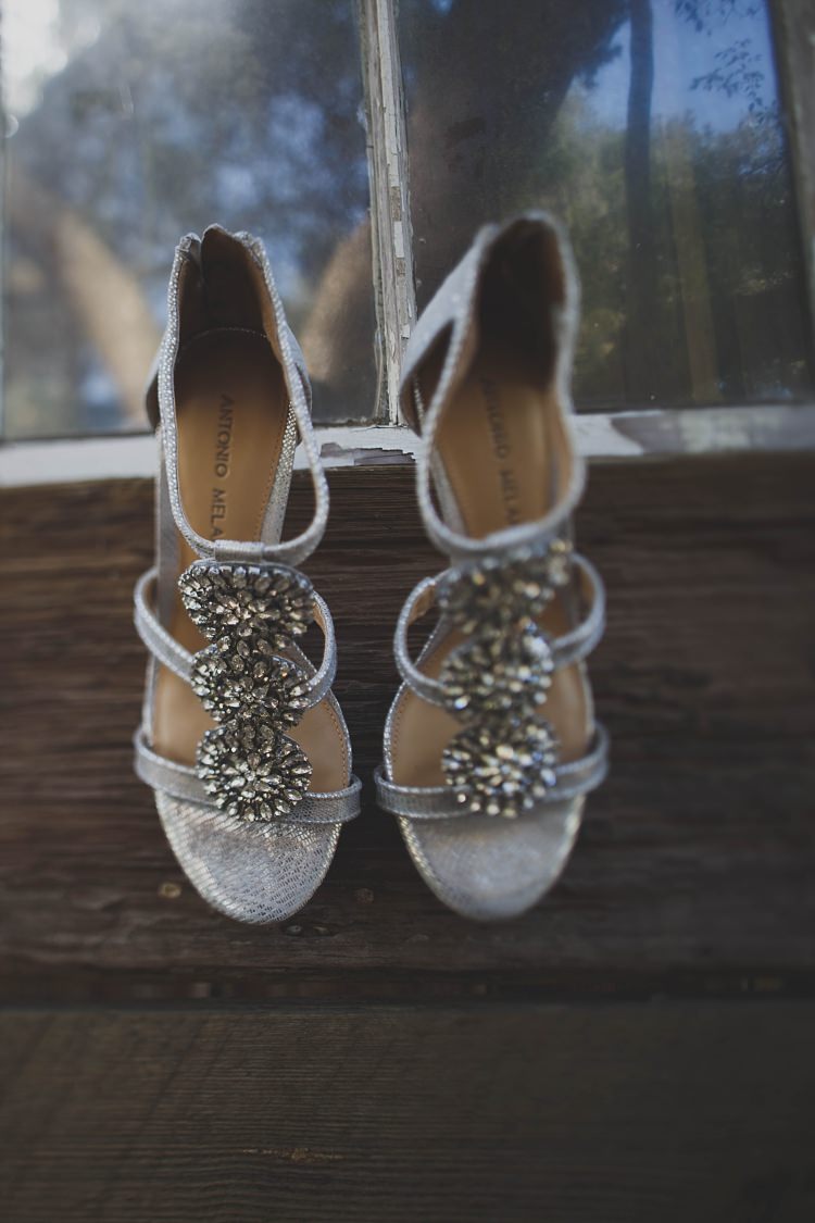 Shoes Silver Vintage Glam Twinkling Ranch Wedding Florida https://www.stacypaulphotography.com/