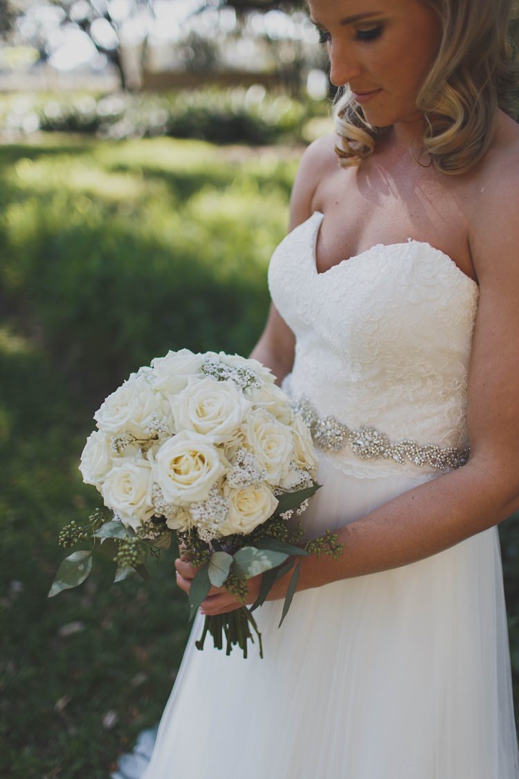 Bride Dress Bouquet Roses Glam Twinkling Ranch Wedding Florida https://www.stacypaulphotography.com/