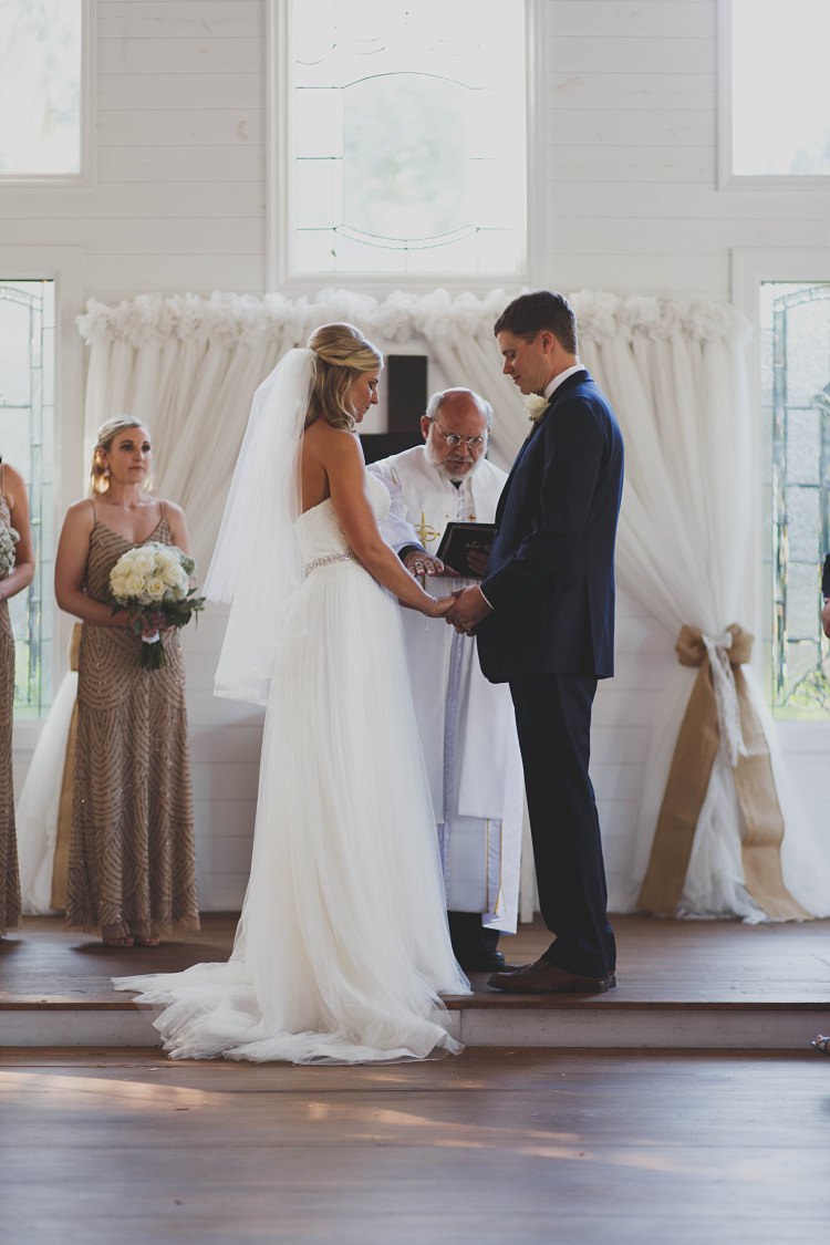 Bride Groom Ceremony Glam Twinkling Ranch Wedding Florida https://www.stacypaulphotography.com/