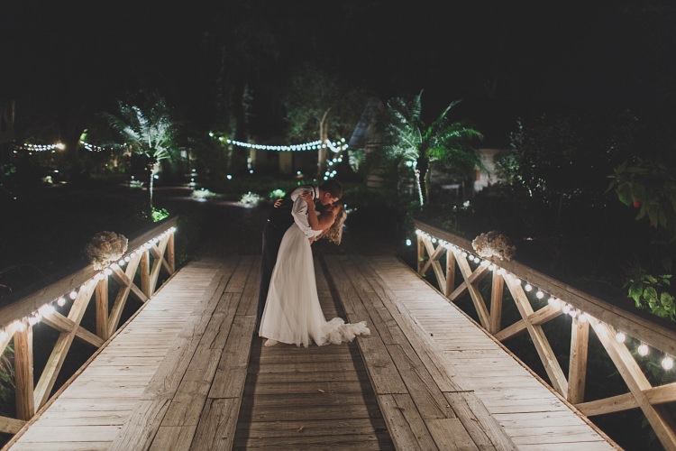Night Bride Groom Pose Glam Twinkling Ranch Wedding Florida https://www.stacypaulphotography.com/