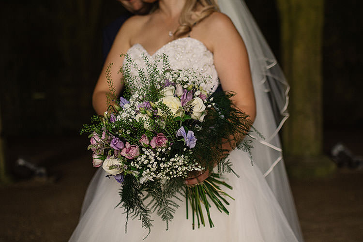Bouquet Flowers Bride Bridal Fern Purple Roses Ivory Pink Charming Natural Countryside Tipi Wedding http://www.pauljosephphotography.co.uk/
