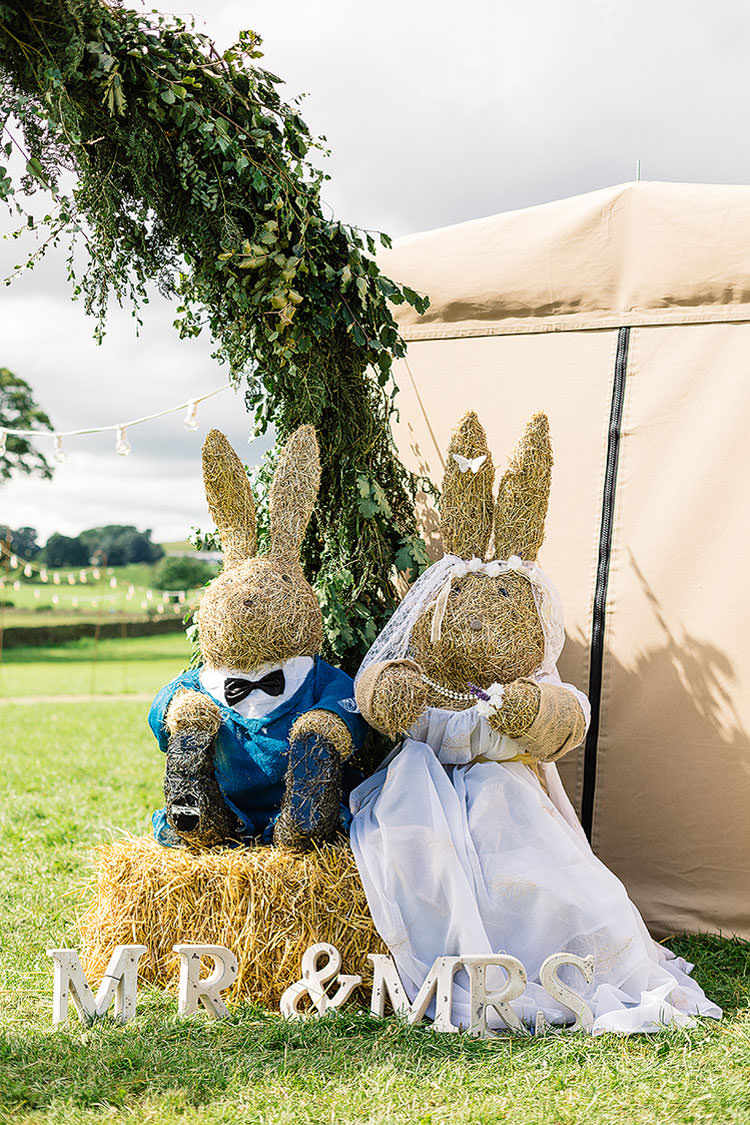 Straw Rabbits Decor Charming Natural Countryside Tipi Wedding http://www.pauljosephphotography.co.uk/