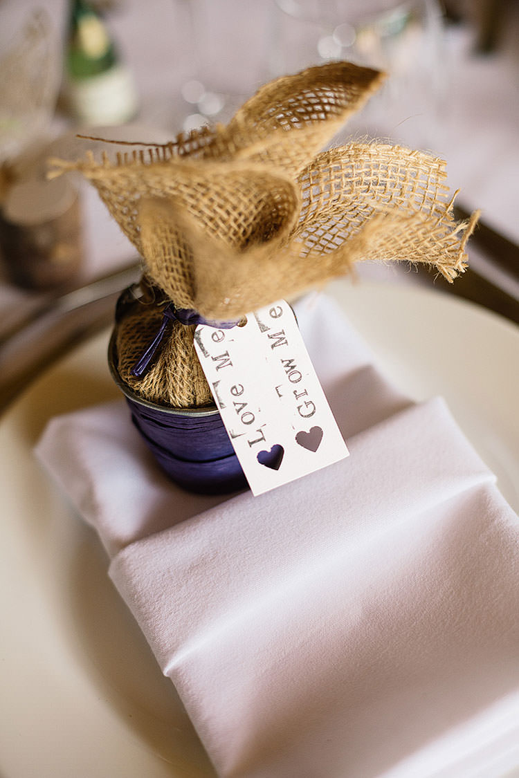 Pot Plant Favours Place Setting Decor Charming Natural Countryside Tipi Wedding http://www.pauljosephphotography.co.uk/