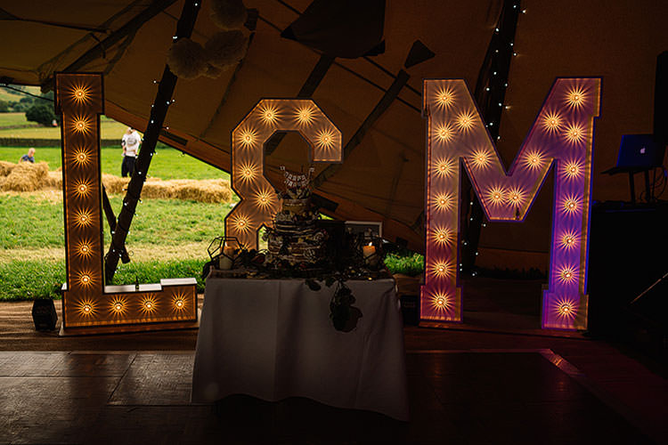 Light Up Letters Charming Natural Countryside Tipi Wedding http://www.pauljosephphotography.co.uk/