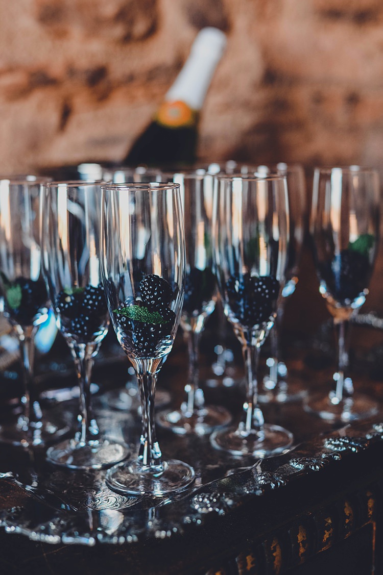 Blackberry Champagne Flutes Windy Valley of Fire Wedding Nevada https://cactusandlaceweddings.com/