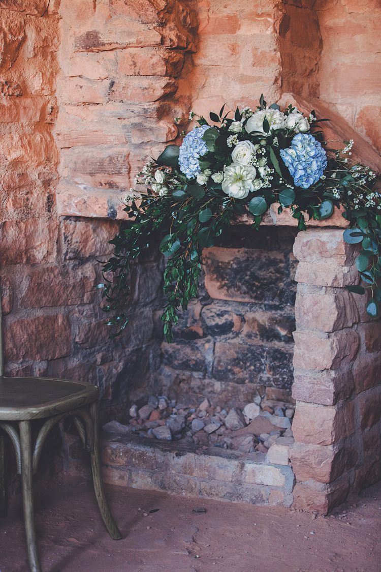 Flowers Hydrangeas Blue Windy Valley of Fire Wedding Nevada https://cactusandlaceweddings.com/