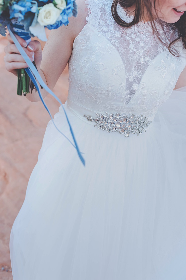 Bride Dress Lace Belt Sparkle Windy Valley of Fire Wedding Nevada https://cactusandlaceweddings.com/