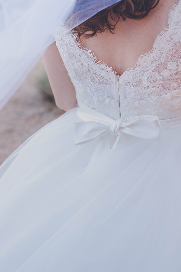 Bride Dress Back Lace Bow Windy Valley of Fire Wedding Nevada https://cactusandlaceweddings.com/