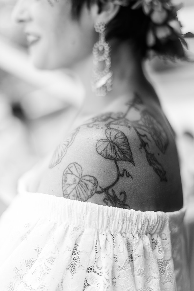 Bride Tattoos Colourful Bohemian Barn Wedding Pennsylvania http://www.dawn-derbyshire.com/