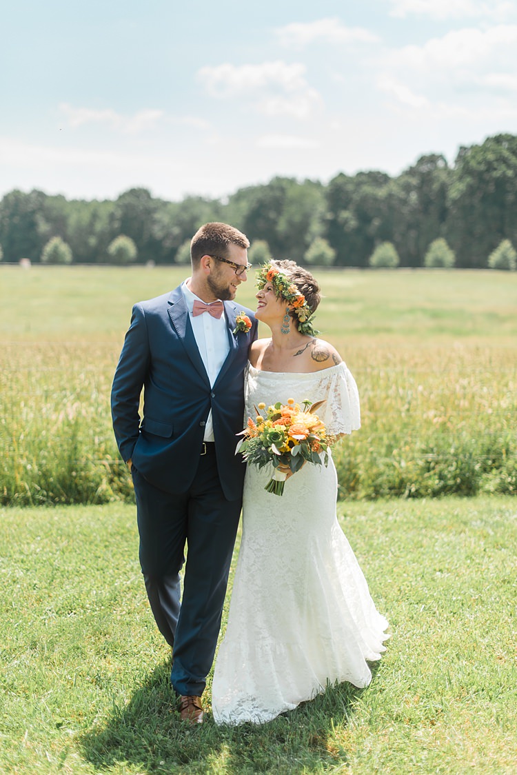 Bride Groom Laughing Colourful Bohemian Barn Wedding Pennsylvania http://www.dawn-derbyshire.com/
