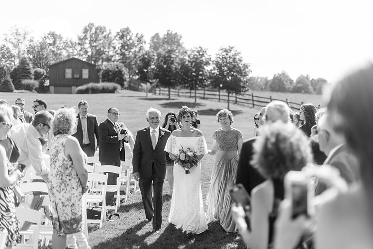 Bride Aisle Guests Ceremony Colourful Bohemian Barn Wedding Pennsylvania http://www.dawn-derbyshire.com/