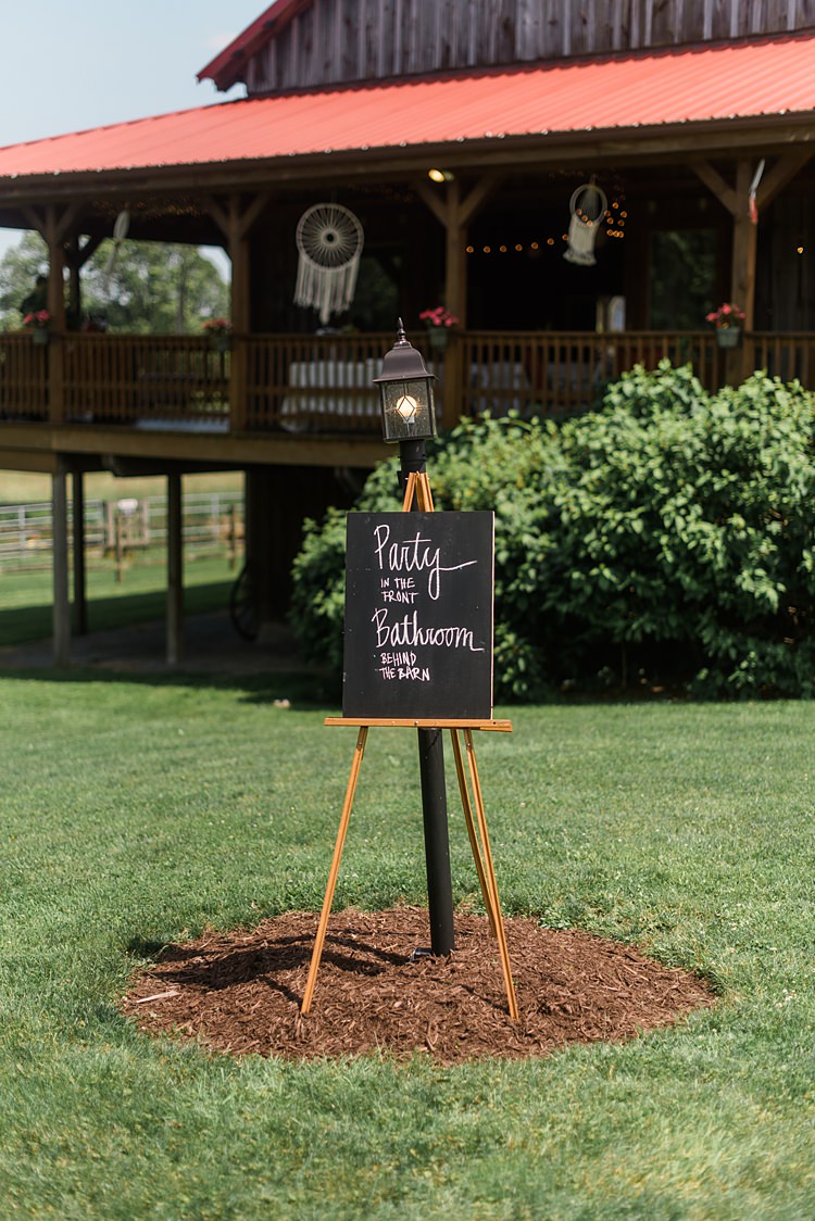 Reception Venue Sign Colourful Bohemian Barn Wedding Pennsylvania http://www.dawn-derbyshire.com/