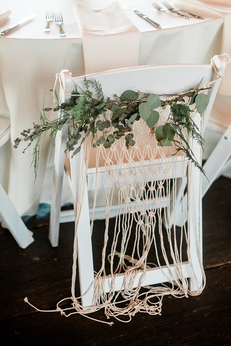 Chair Decoration Colourful Bohemian Barn Wedding Pennsylvania http://www.dawn-derbyshire.com/