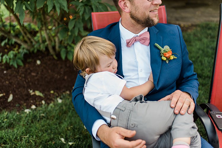 Page Boy Groom Cuddle Colourful Bohemian Barn Wedding Pennsylvania http://www.dawn-derbyshire.com/