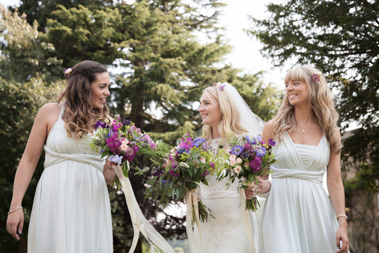 Pastel Multiway Bridesmaid Dresses Flowers Bouquet Summer Festival Country Estate Wedding http://kerryannduffy.com/