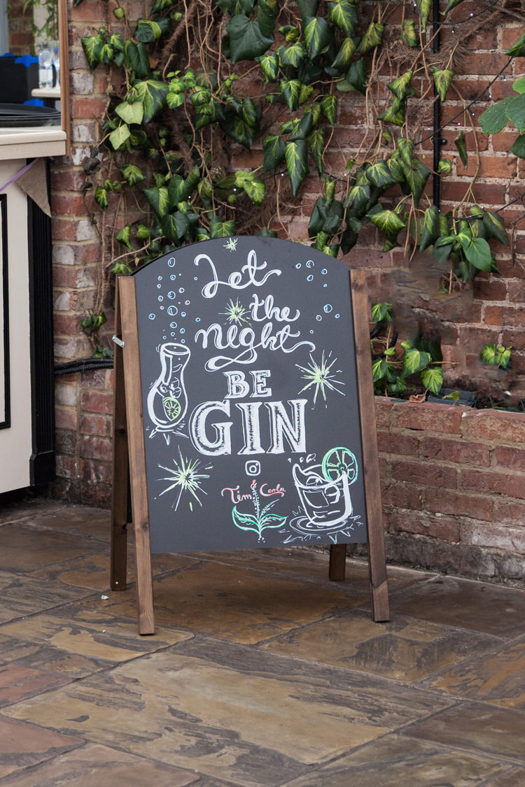 Drinks Gin Sign Let The Night Be-Gin Funny Summer Festival Country Estate Wedding http://kerryannduffy.com/