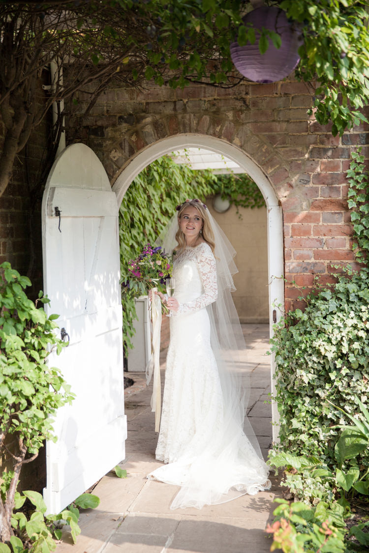 Long Lace Sleeves Dress Bride Summer Festival Country Estate Wedding http://kerryannduffy.com/