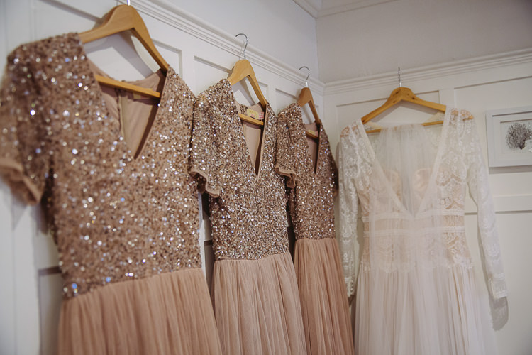 Sequin Top Bridesmaid Dresses Blush Simple Cosy Country Winter Wedding http://hayleybaxterphotography.com/