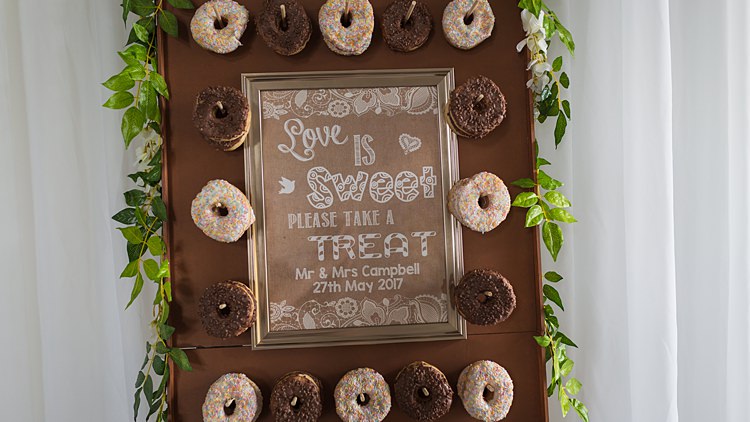 Donut Wall Big Stylish Outdoors Glamping Wedding https://www.jessyarwood.co.uk/