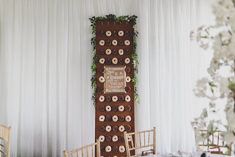 Donut Wall Big Stylish Outdoors Glamping Wedding https://www.jessyarwood.co.uk/