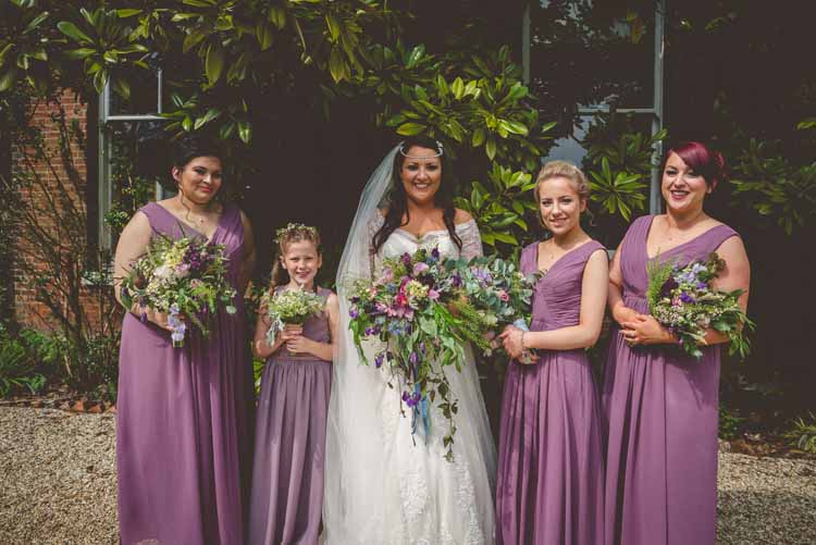 Brides Bridal A Line Veil Sweetheart Bouquet Trailing sleeves Lace Hairpiece Sexyher Bridesmaids Eclectic Floral Fun Wedding http://www.photographybypaloma.co.uk/