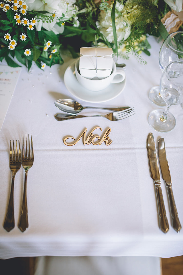 Laser Cut Place Names Wood Setting Darling Pale Pastels Conservatory Wedding http://storyandcolour.co.uk/