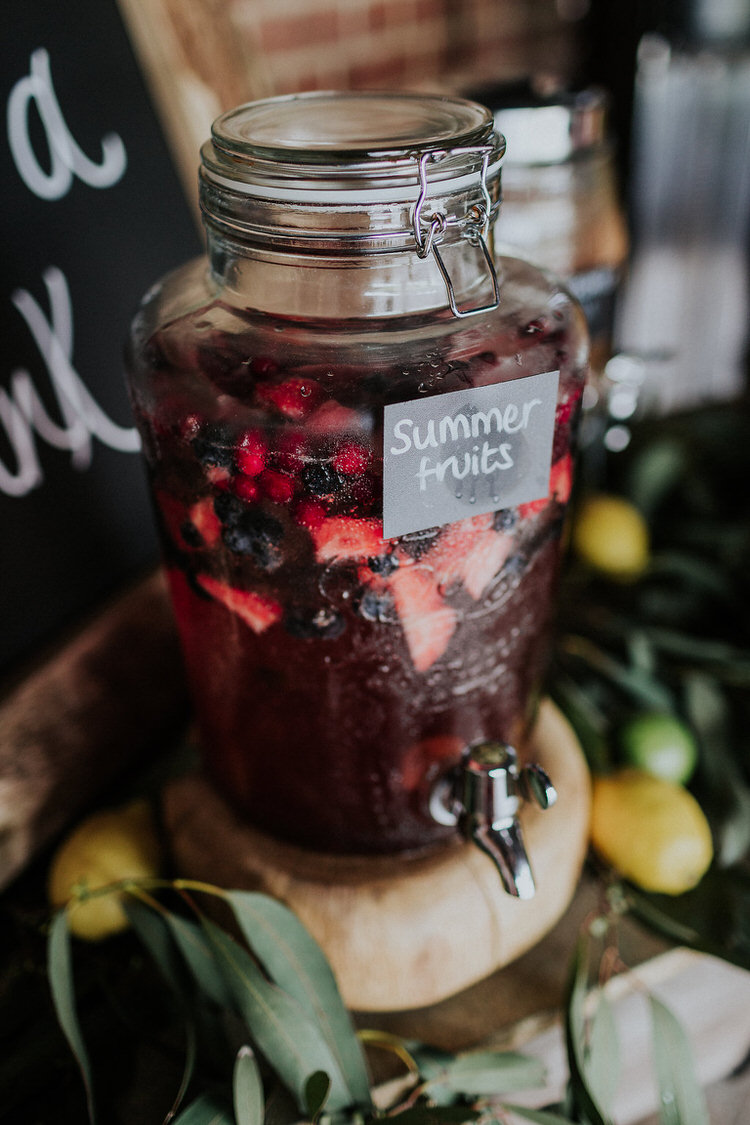 Summer Wedding Ideas Drinks Dispenser Kate Gray Photography