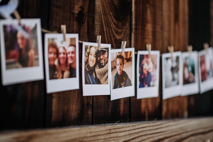 Polariod Photo Wall String Pegs Rustic Farm Barn DIY Wedding http://www.kazooieloki.co.uk/