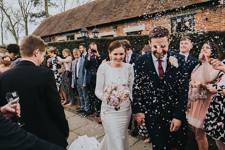 Confetti Throw Burgundy Blush Minimal Elegant Barn Wedding http://www.rosshurley.com/